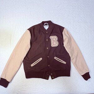 Varsity Jacket – Insert Coin, Neon Brown, Unisex / Women’s Size M